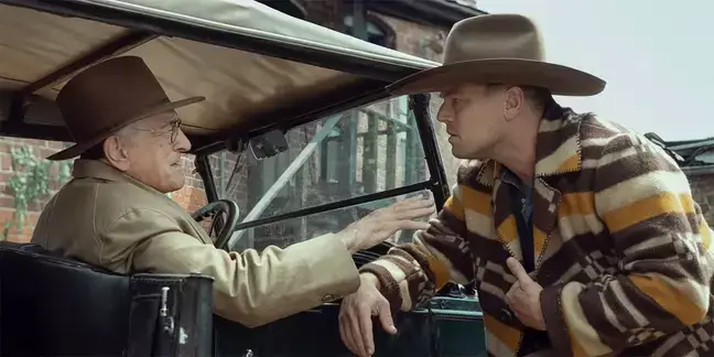 Robert De Niro and Leo DiCaprio in Killers of the Flower Moon.