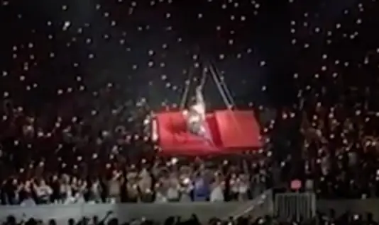 Beyoncé's car tipped dramatically during the show (ABC7)