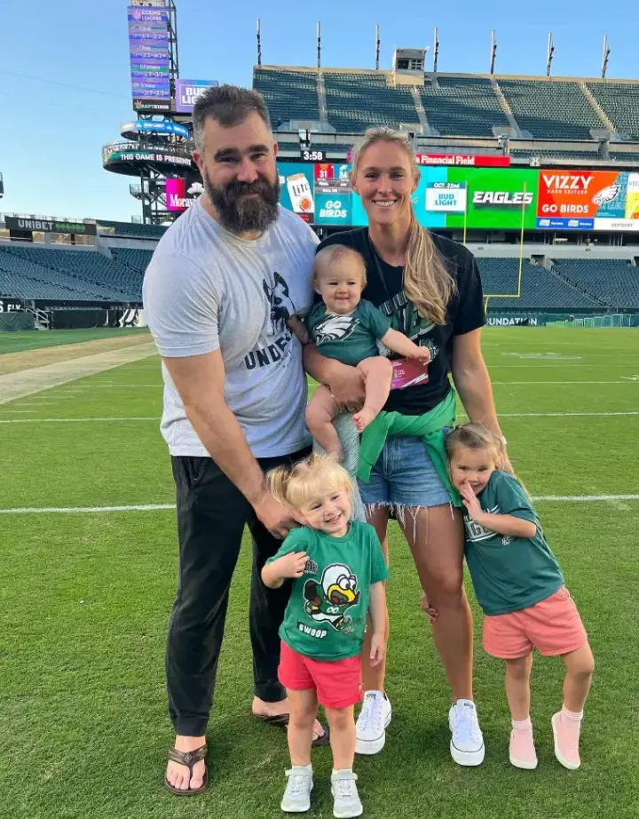 The couple have four kids in total (Instagram/@kykelce)