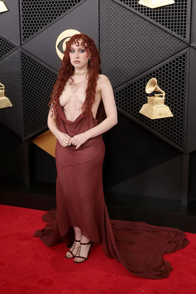Chappell Roan showcased a racy dress at the Grammys (Brianna Bryson/WireImage)
