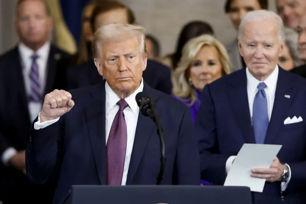 Trump has vowed to be a 'dictator' on day one (Shawn Thew-Pool/Getty Images)