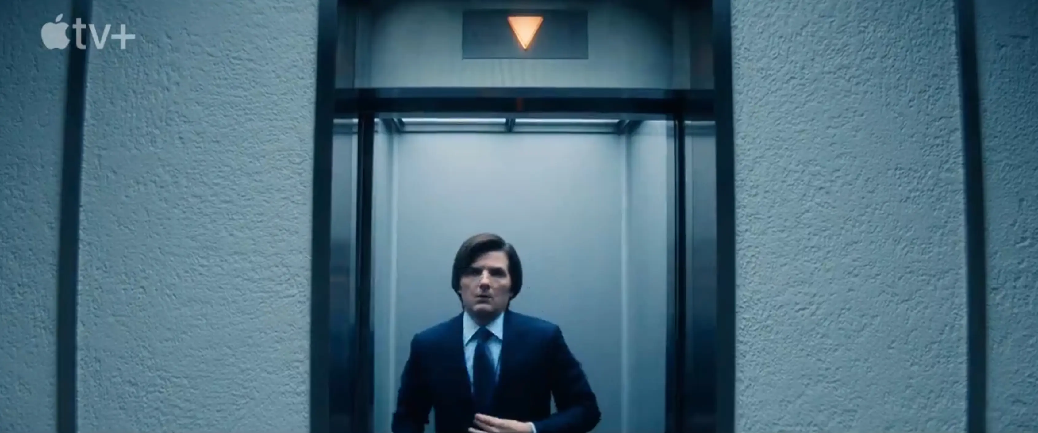 Adam Scott as Mark Scout, who leads a team of office workers. (Apple TV +)