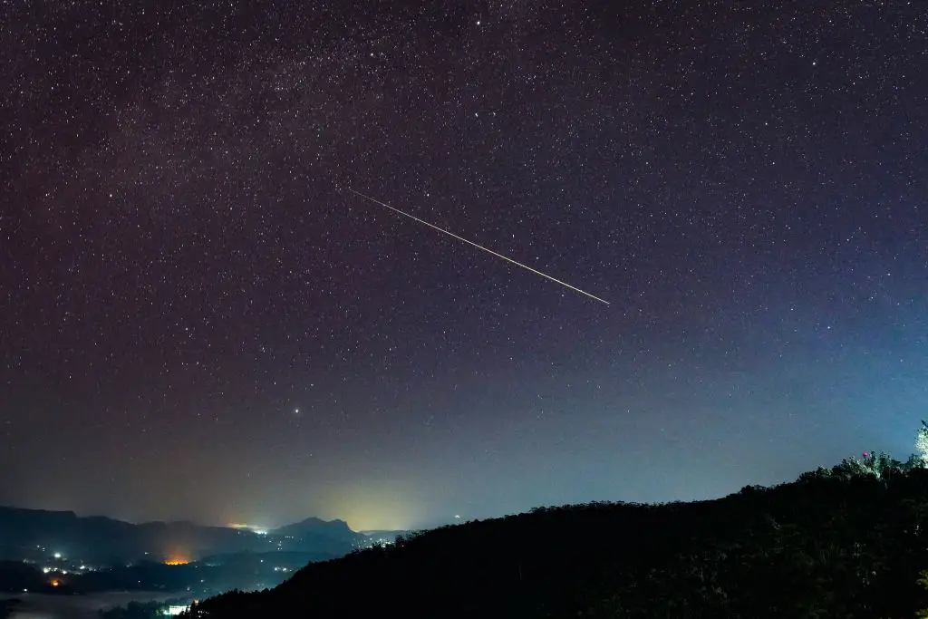 The meteor shower will be peaking over the weekend. (Thilina Kaluthotage/NurPhoto via Getty Images)