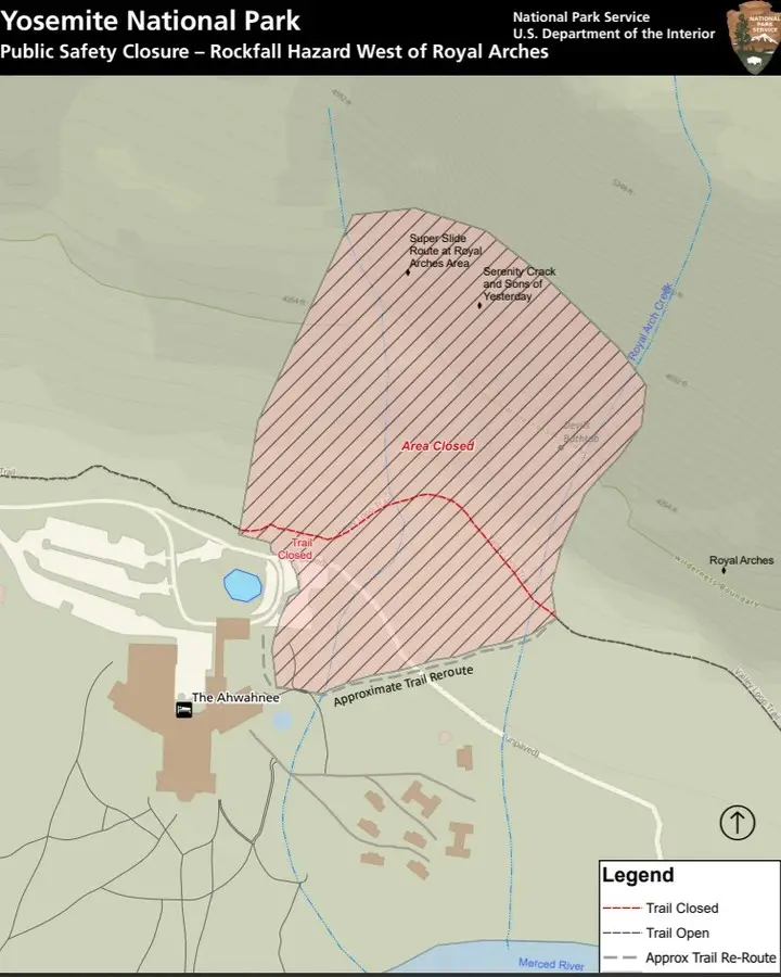 Here's the area that has been shut down.