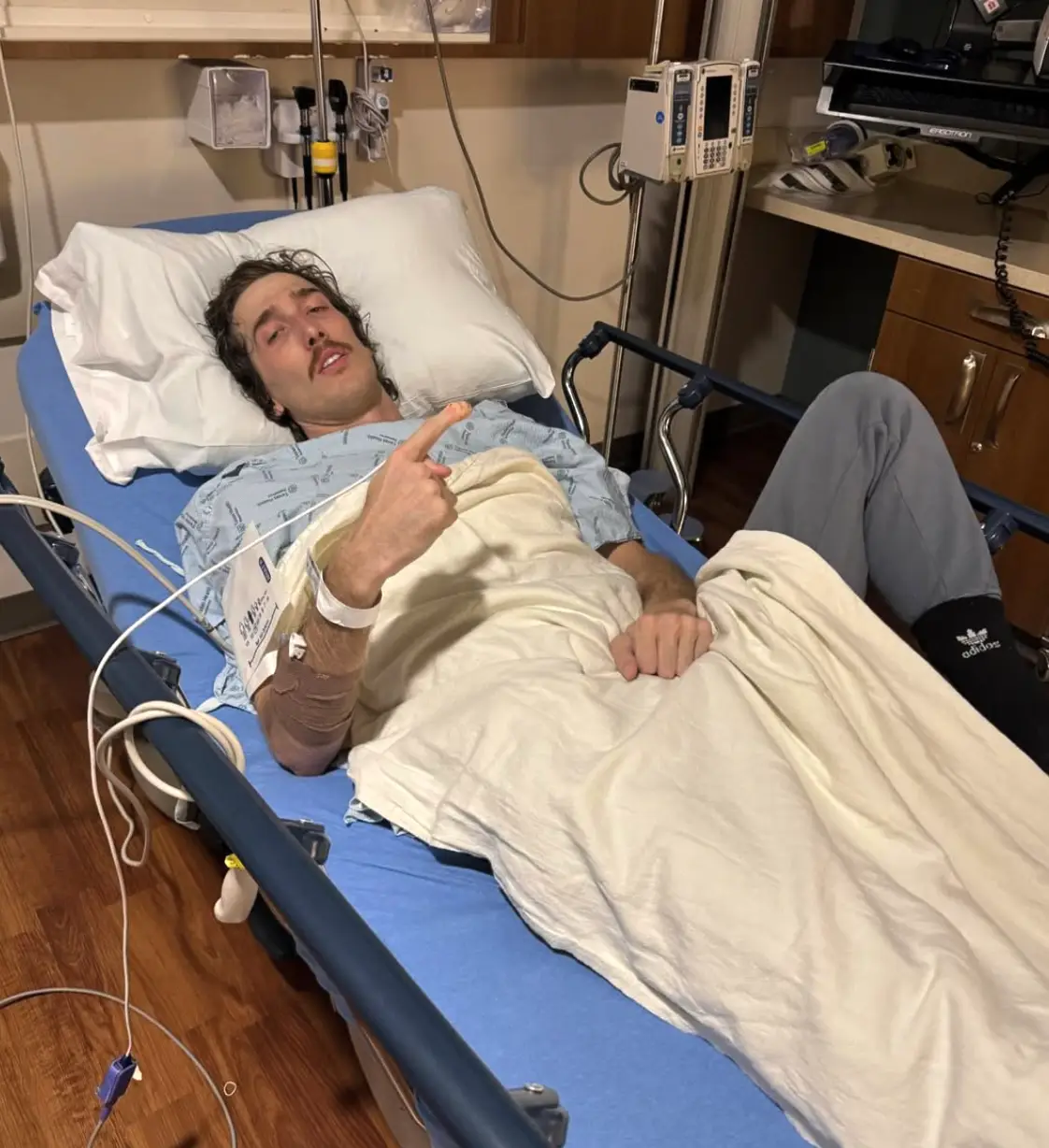 Brandon Buckingham was initially hospitalized in October (brandon_buckingham/Instagram)