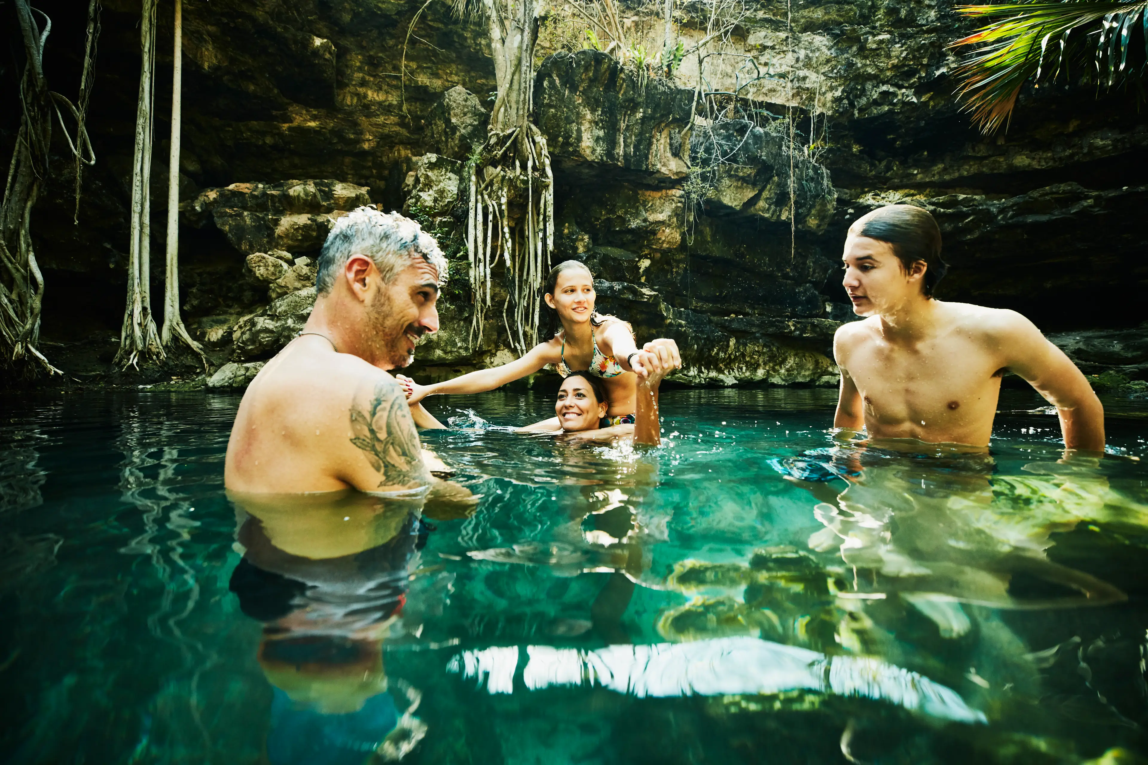 Swimming after getting a tattoo is not advised (Getty Stock Photo)