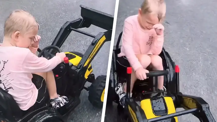 Lara Trump slammed for filming her son crying while driving toy truck during Hurricane Ian