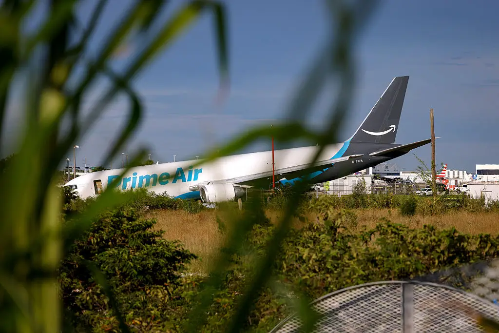 Five people died as a plane overshot the runaway at Miami International on Sunday. (Eva Marie Uzcategui/Bloomberg via Getty Images)
