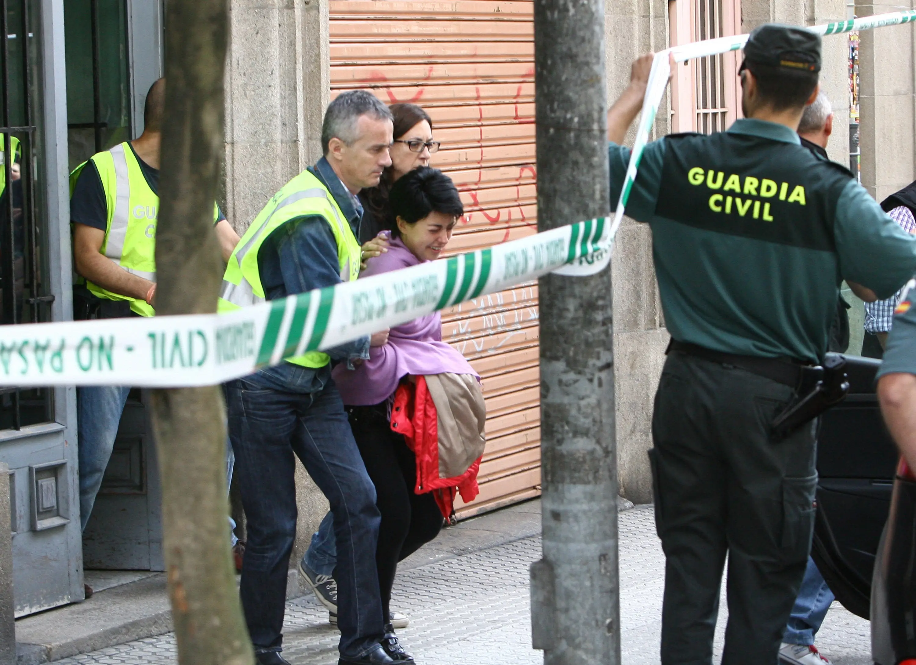 Rosario Porto being arrested. (Europa Press via Getty Images)