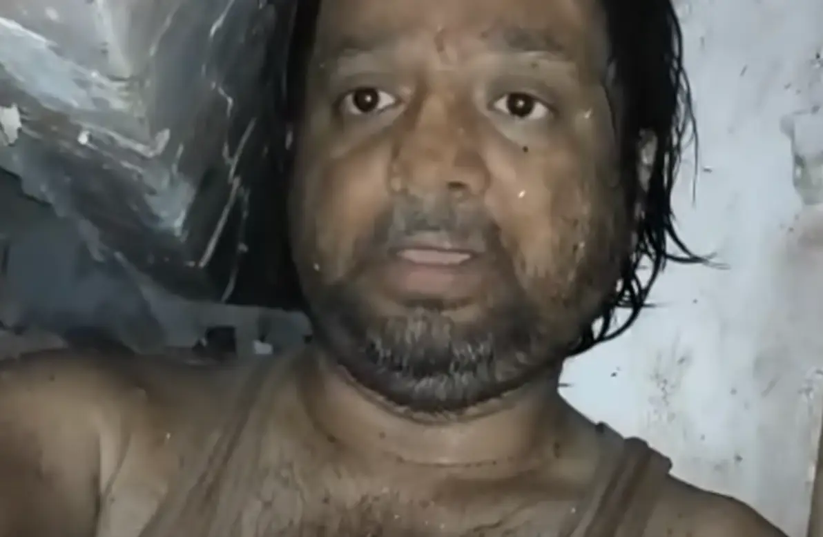 Khalid Khan was trapped under a collapsed building for nearly 10 hours (BBC) 