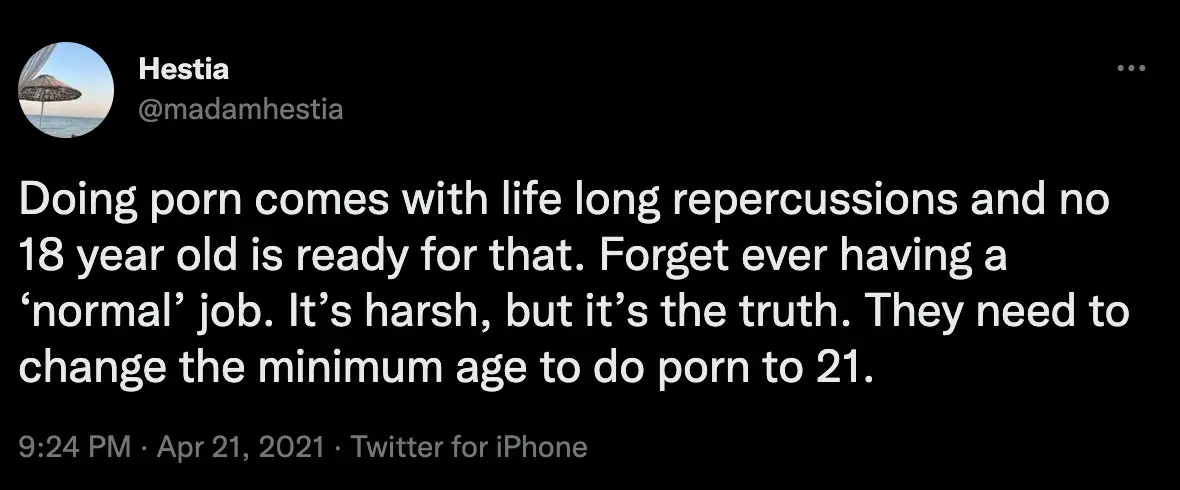 Scarlett reflects she did get into the industry very young.