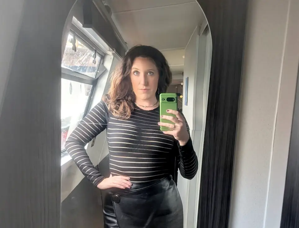 Connie Keast lives on a narrowboat in England (SWNS)