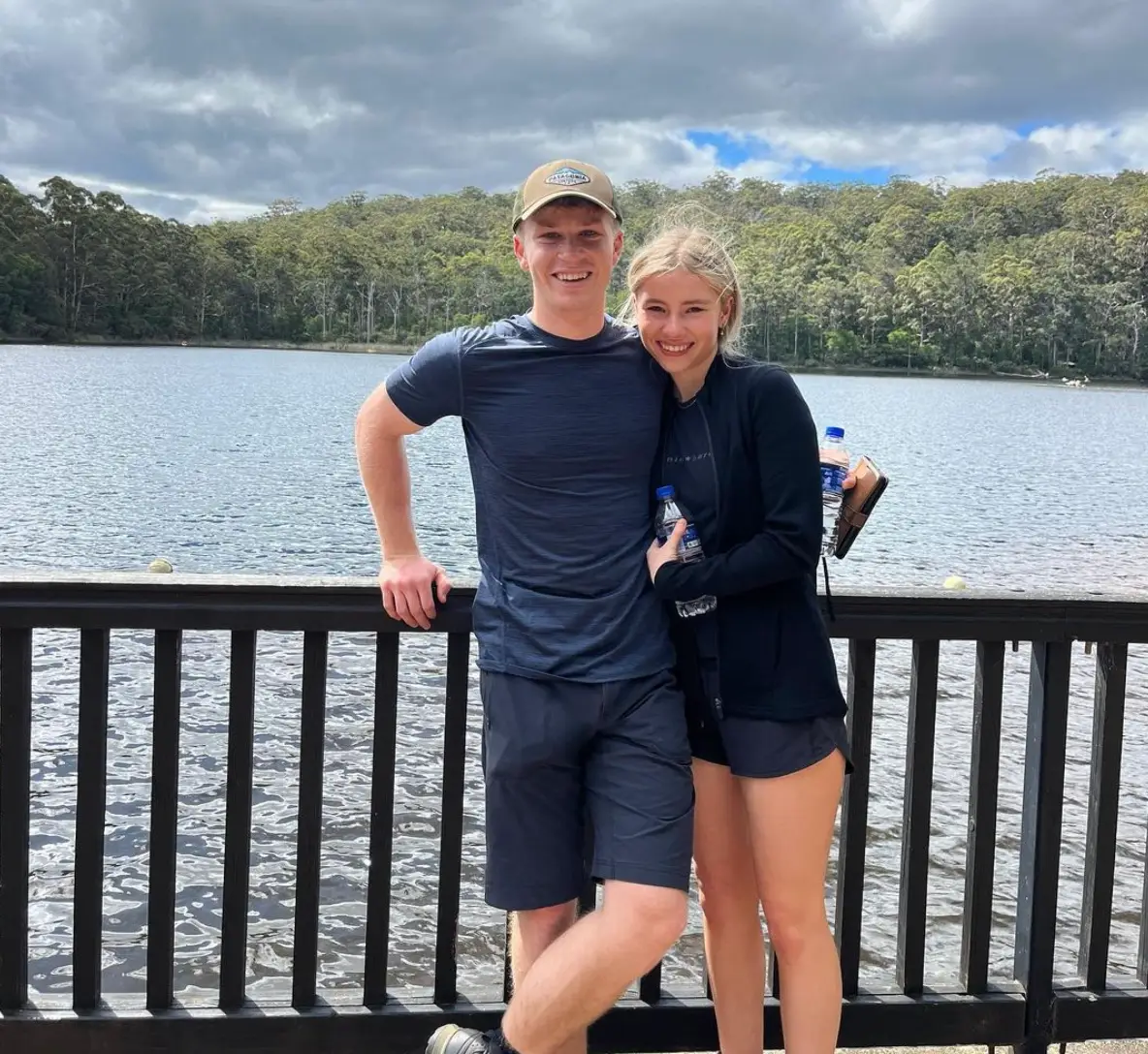 The young couple have been together since last year.