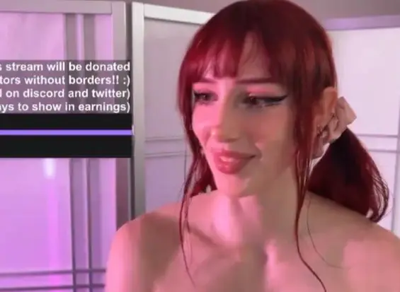 She's revealed she wasn't actually topless at all.