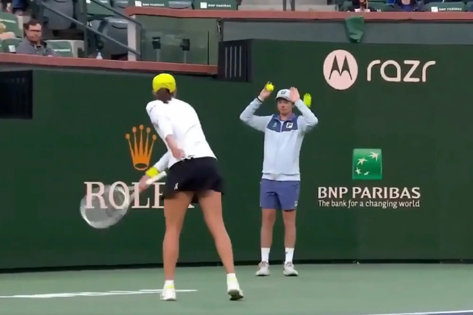 The heated moment has gone viral on social media (Sky Sports)