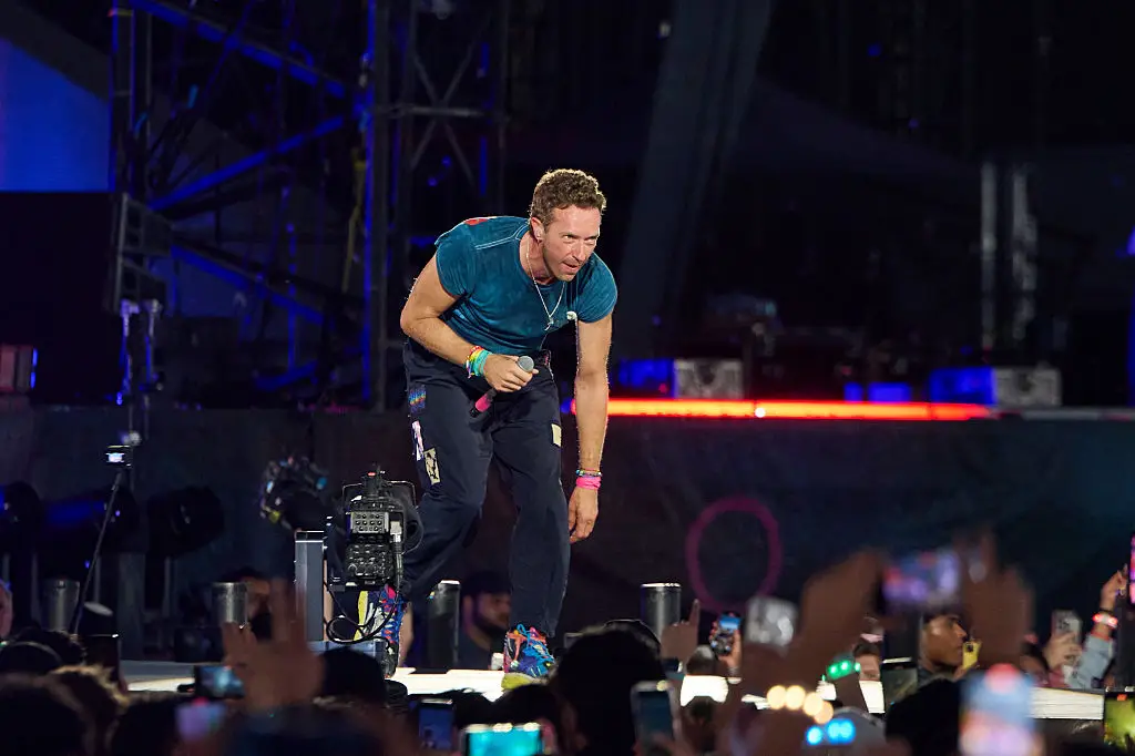Coldplay frontman Chris Martin made jest of the incident during a performance in Wisconsin (Robert Okine/Getty Images)