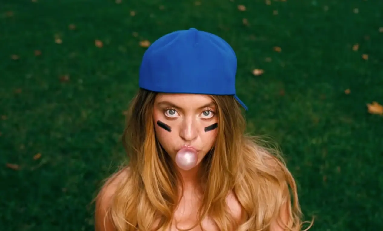 Sweeney's Cassie also staged a baseball-themed shot (HBO)