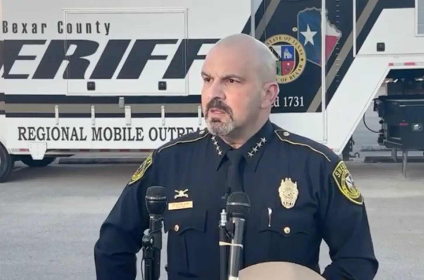 Javier Salazar said a body was found close to Olmos' residence (Facebook/Bexar County Sheriff's Office)