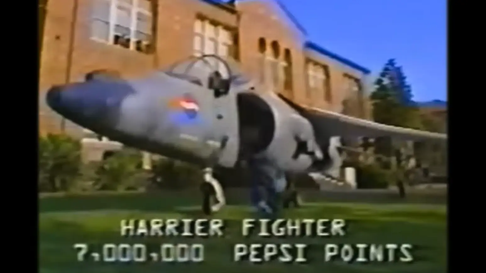Pepsi advertised the jet on TV.