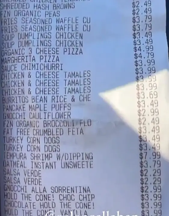 Items included hash browns and dumplings (Instagram/ sergiogonzalez805) 