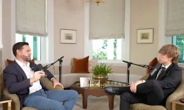 JD Vance cleared things up regarding Donald Trump's Truth Social posts (BryceCrawfordPodcast/YouTube)