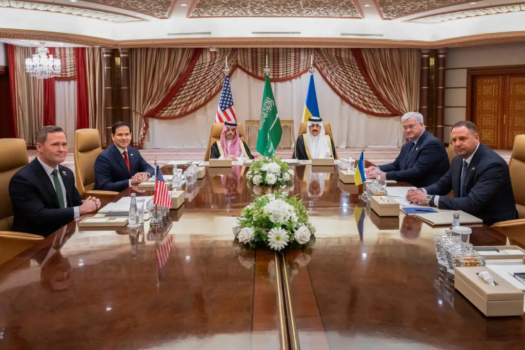 Ukrainian and American officials had a successful meeting in Saudi Arabia (SAUL LOEB/POOL/AFP via Getty Images)