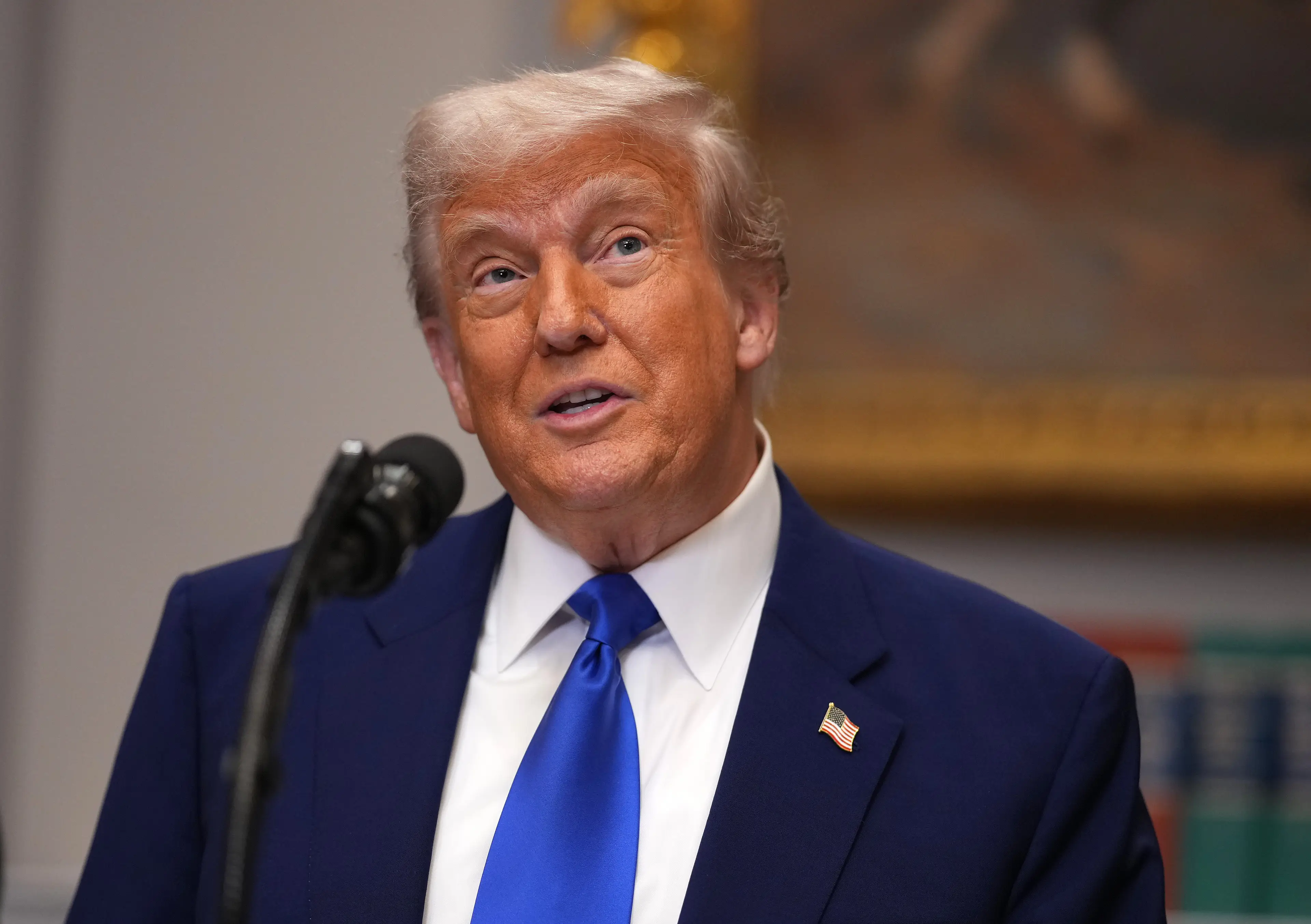 A body language expert insisted Trump showed 'disdain' through his speech(Andrew Harnik/Getty Images)