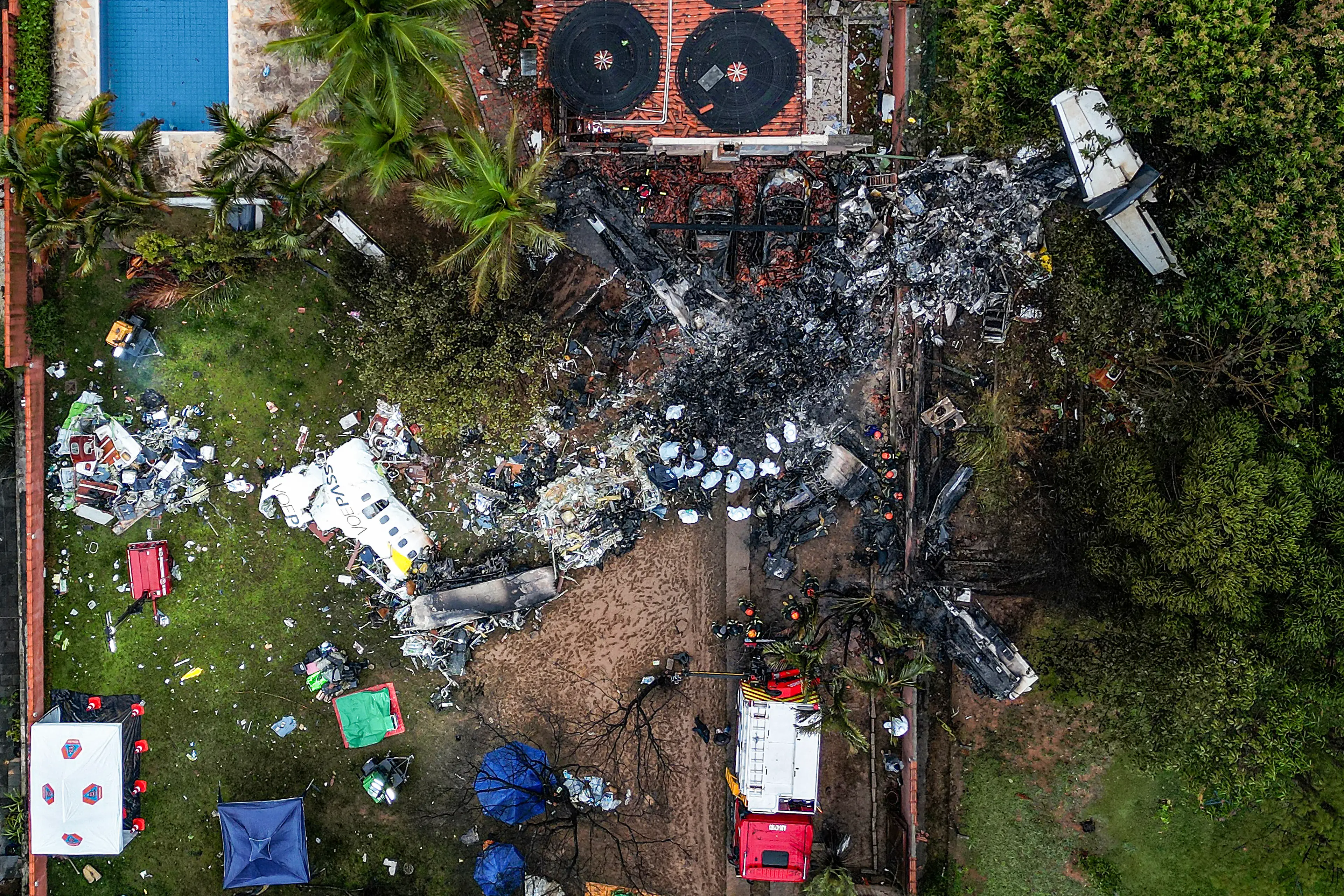 A plane crash in Brazil on Friday claimed the lives of 62 people. (NELSON ALMEIDA/AFP via Getty Images)