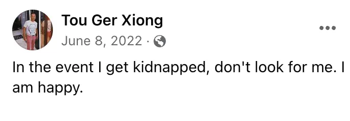 Xiong's post takes on a new meaning in the wake of his death.