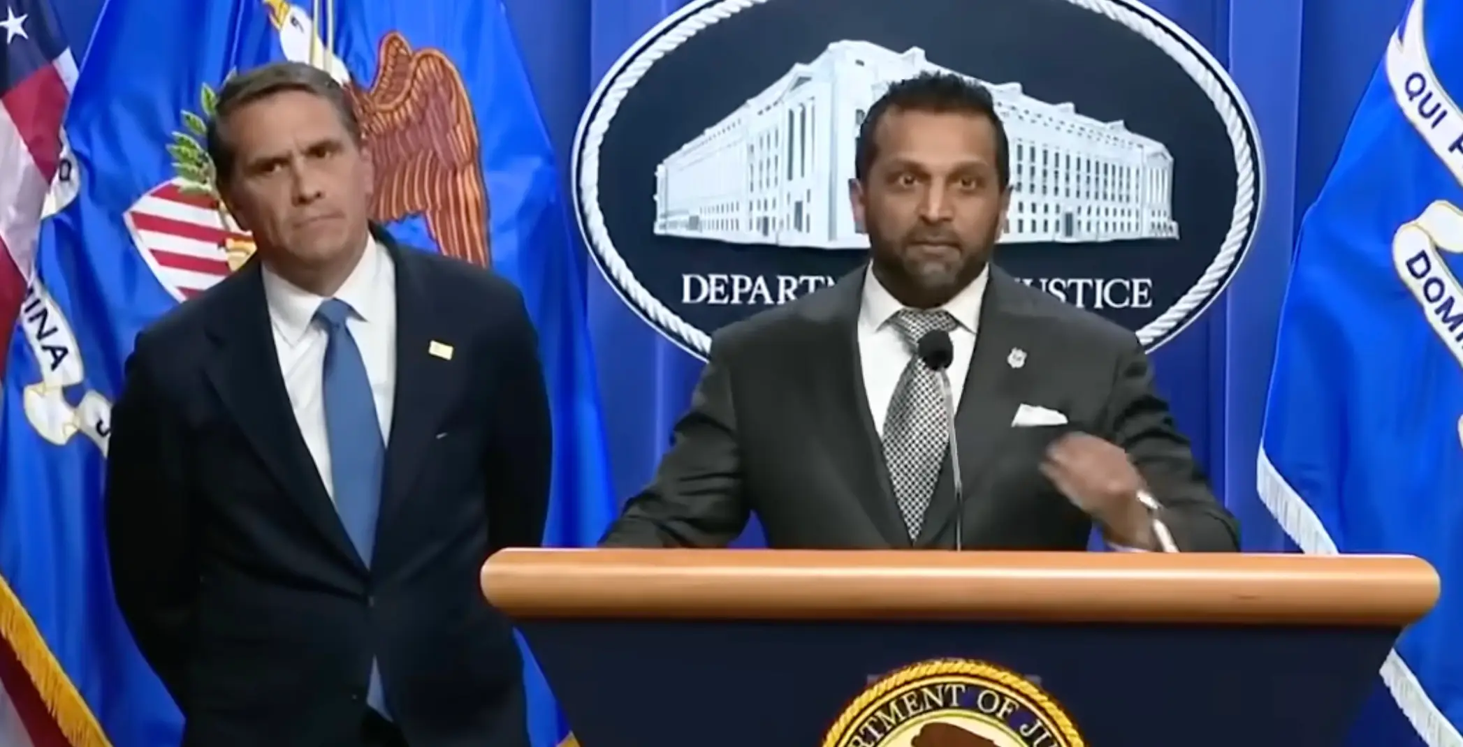 The FBI director was pressed by reporters at the conference (LiveNOW from FOX)