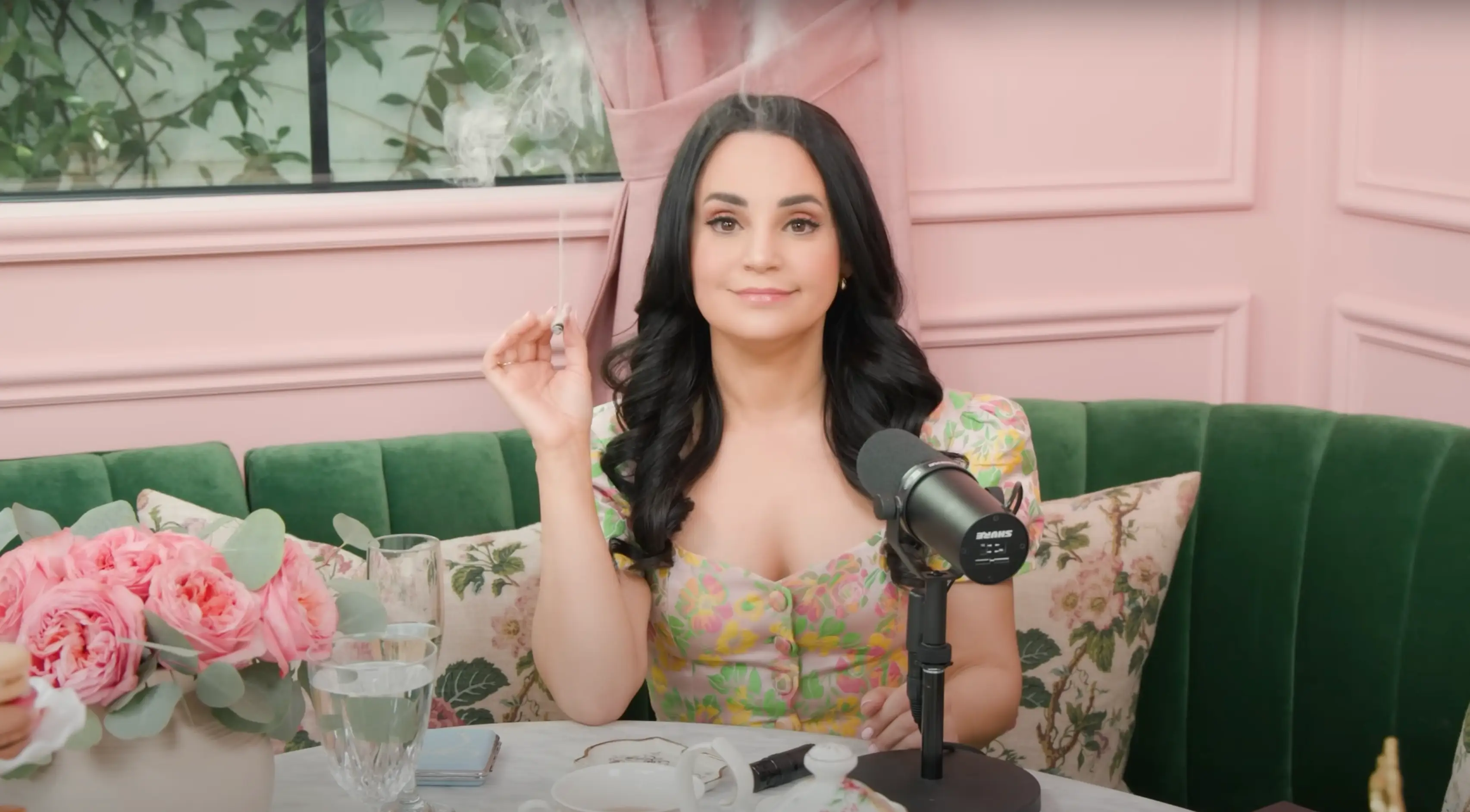 Pansino smoked a joint grown from her dad's ashes (YouTube/Rodiculous Podcast)