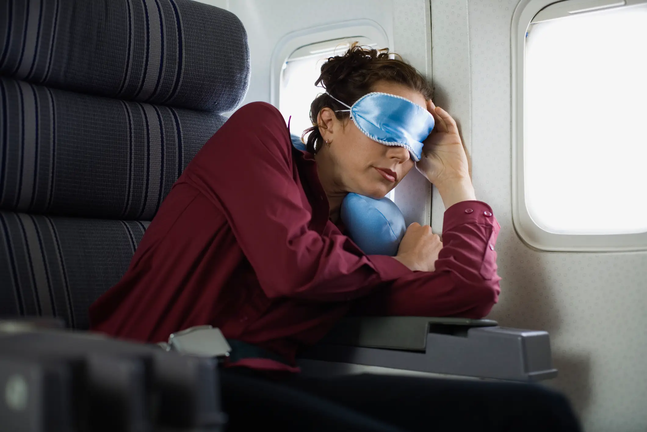 You'll want to get some sort of sleep during a long-haul flight (Jupiterimages/Getty Images)