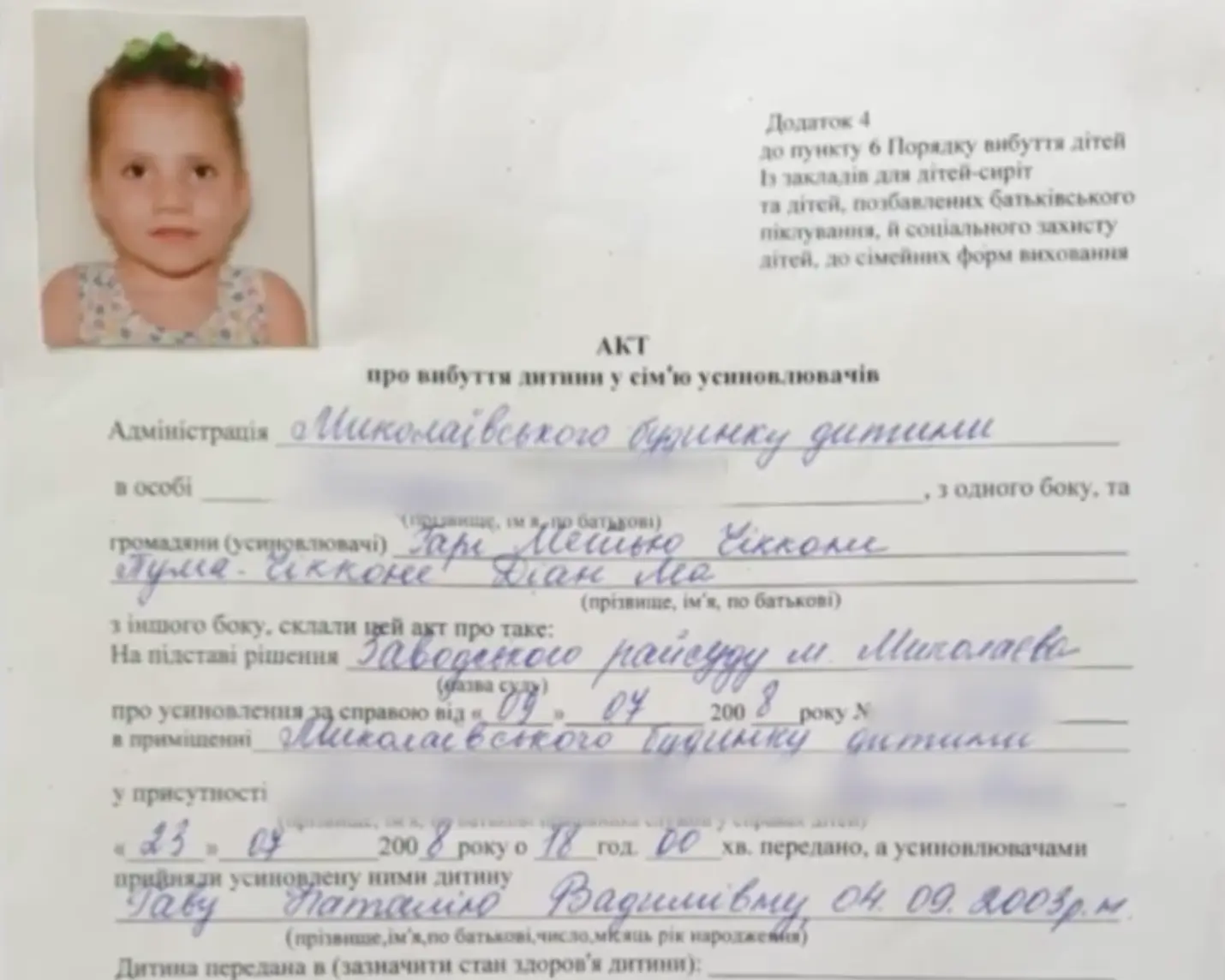 The Barnetts believed they had adopted a six-year-old girl.