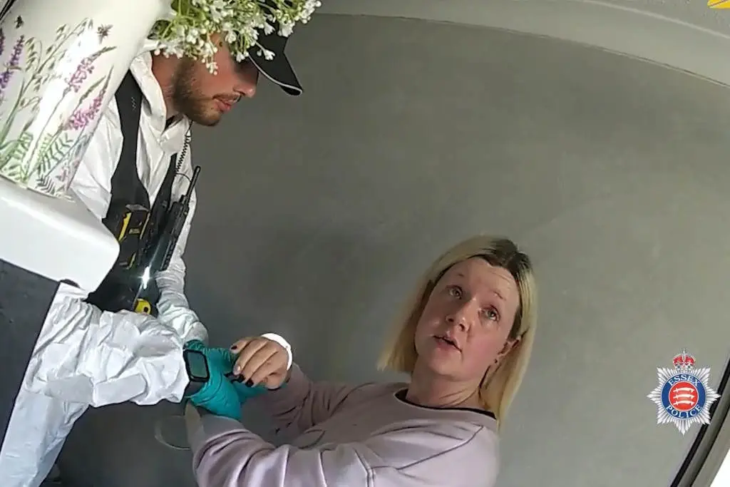 Ginny when she was arrested in 2023 'instantly confessed' (Essex Police)