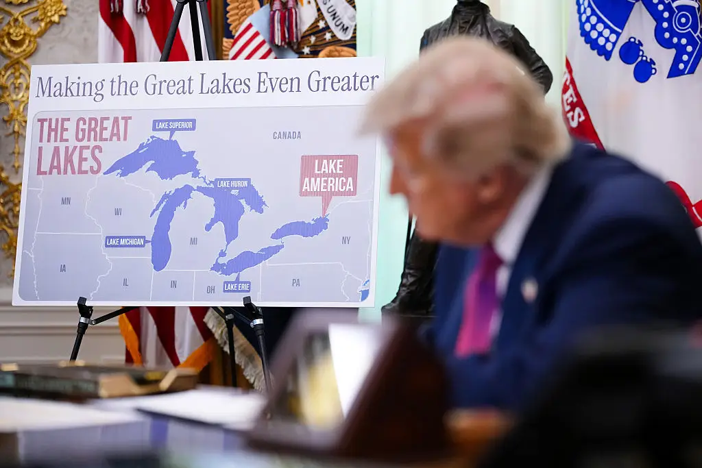 Donald Trump has once again fallen out with Canada. (Photo by Andrew Harnik/Getty Images)