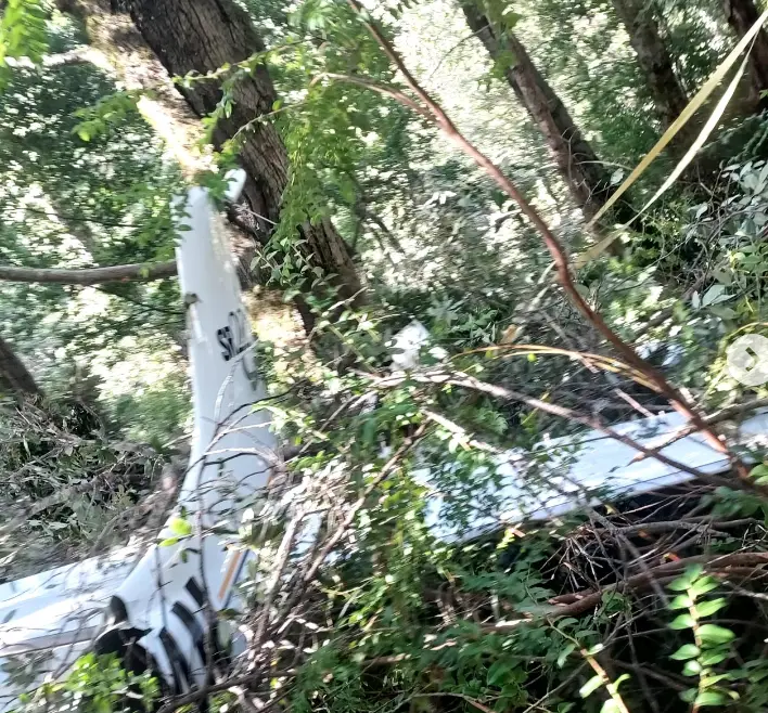 The parachute system helped soften the plane's fall.