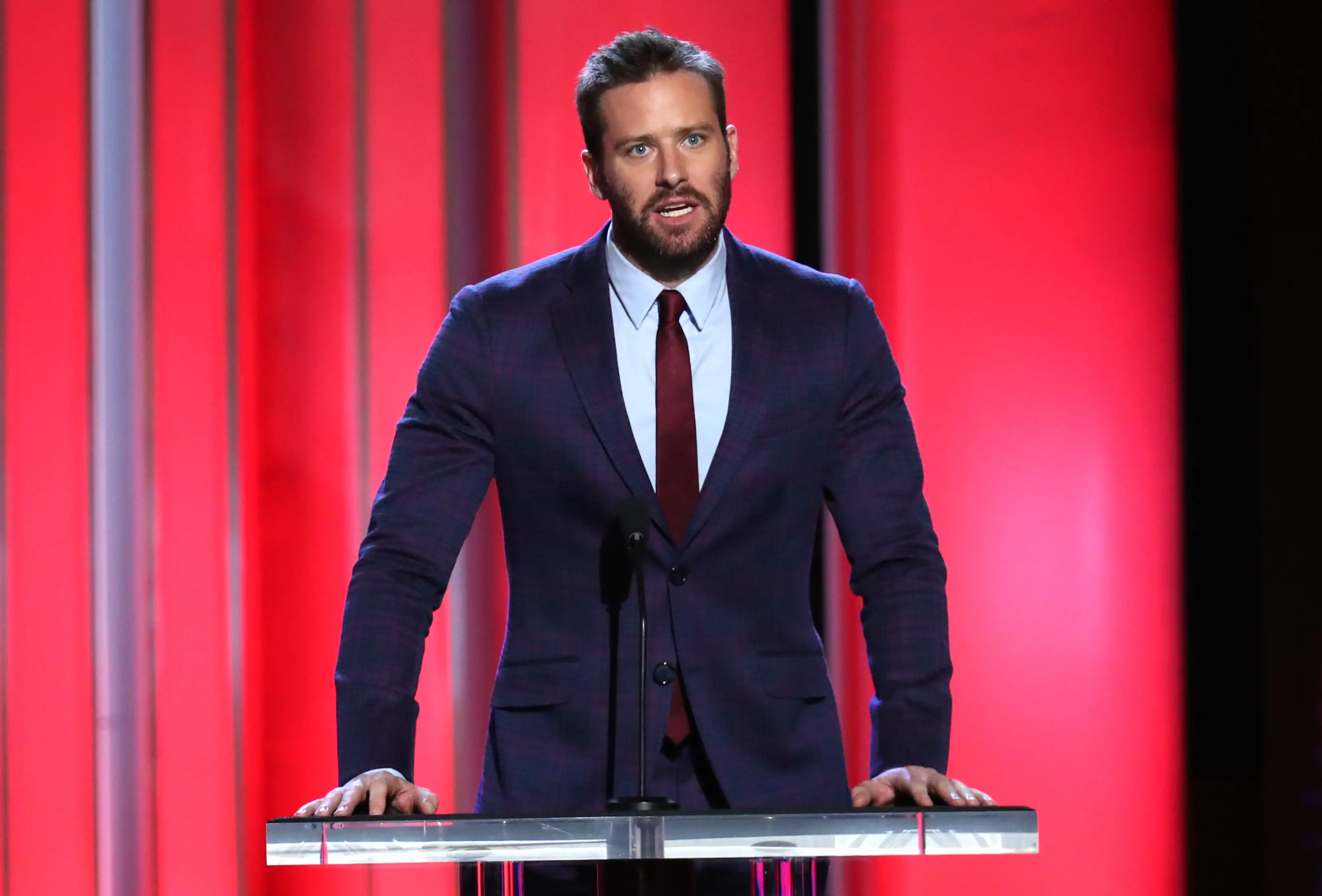Armie Hammer said the texts were 'digitally altered' (Chelsea Lauren/Variety/Penske Media via Getty Images) 