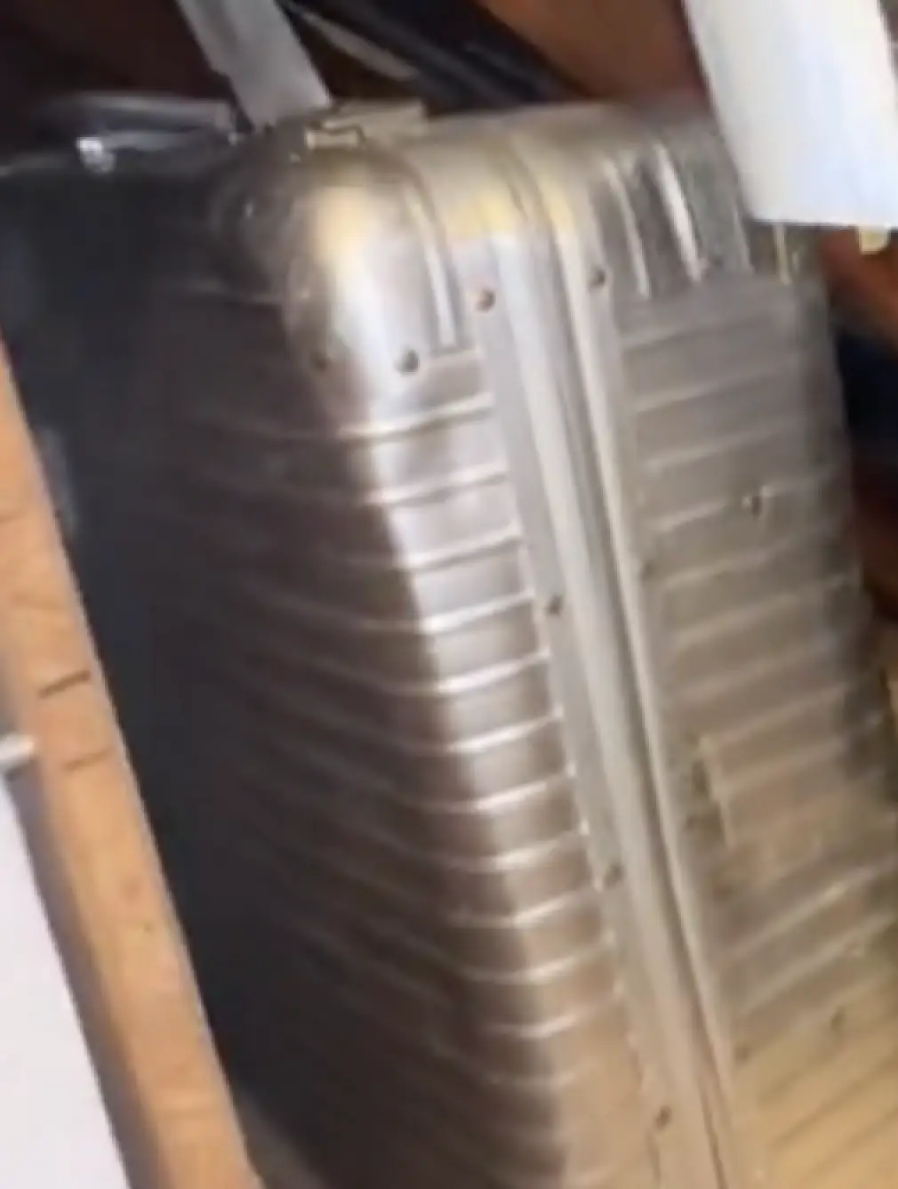 The couple discovered the suitcase in their new home.