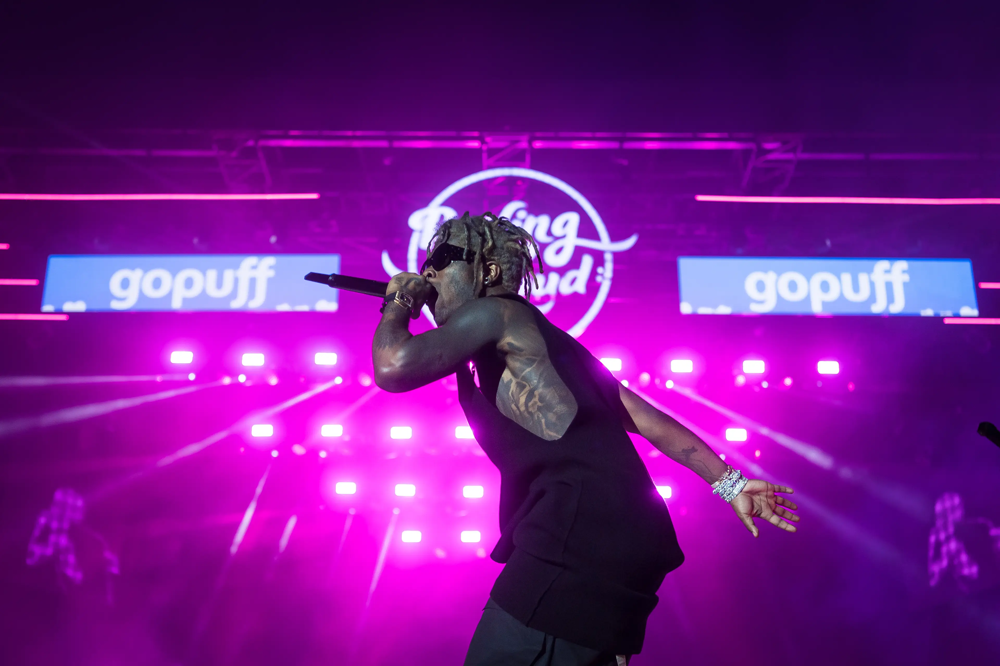 Lil Uzi Vert had the jewel ripped out of his head after jumping in the crowd at Rolling Loud (Jason Koerner/Getty Images)