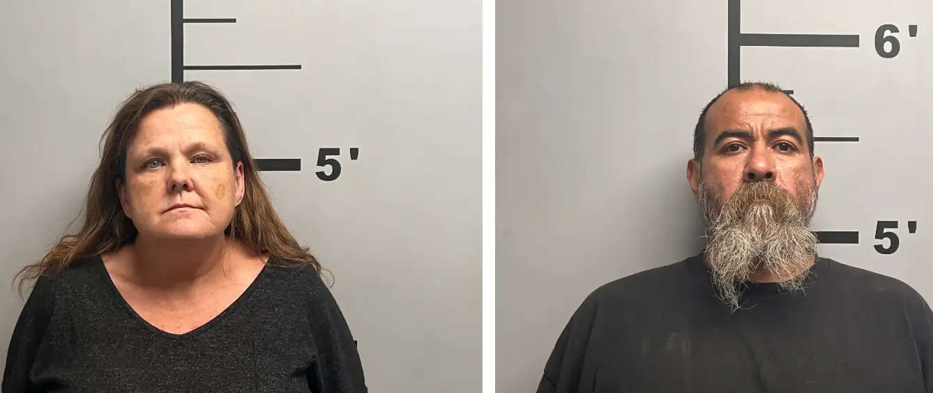 Kelly DeShields and Matthew Villagran were arrested on 5 June (Benton County Detention Center) 