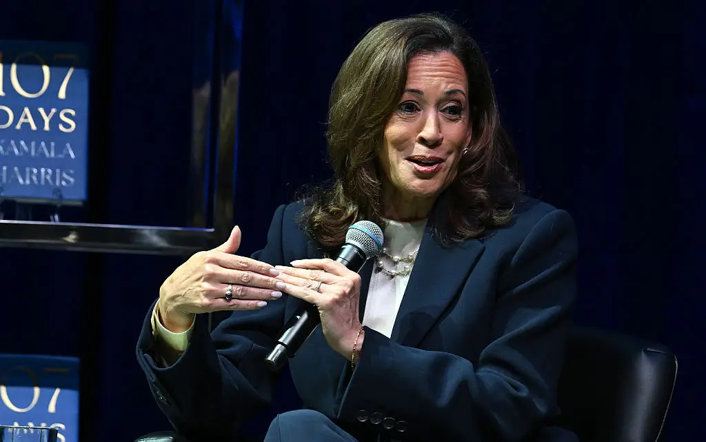 Kamala Harris is currently promoting her memoir, 107 Days (Paras Griffin/Getty Images)