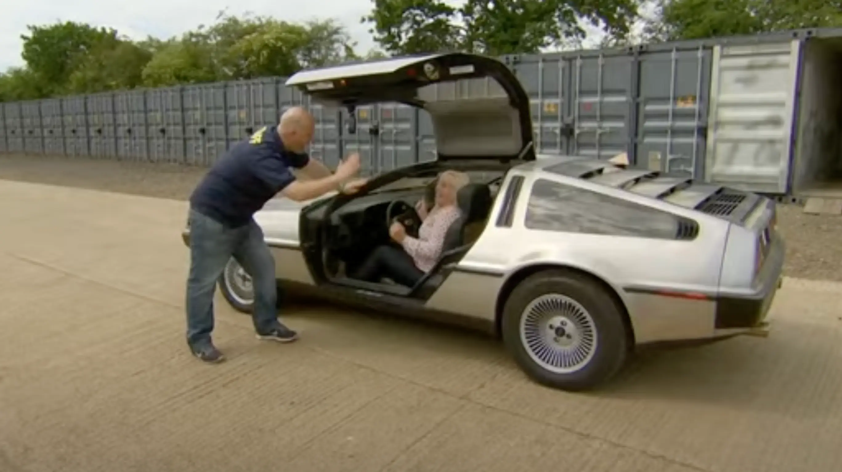 Inside the unit was a vintage DMC DeLorean that worked a charm (Dave)