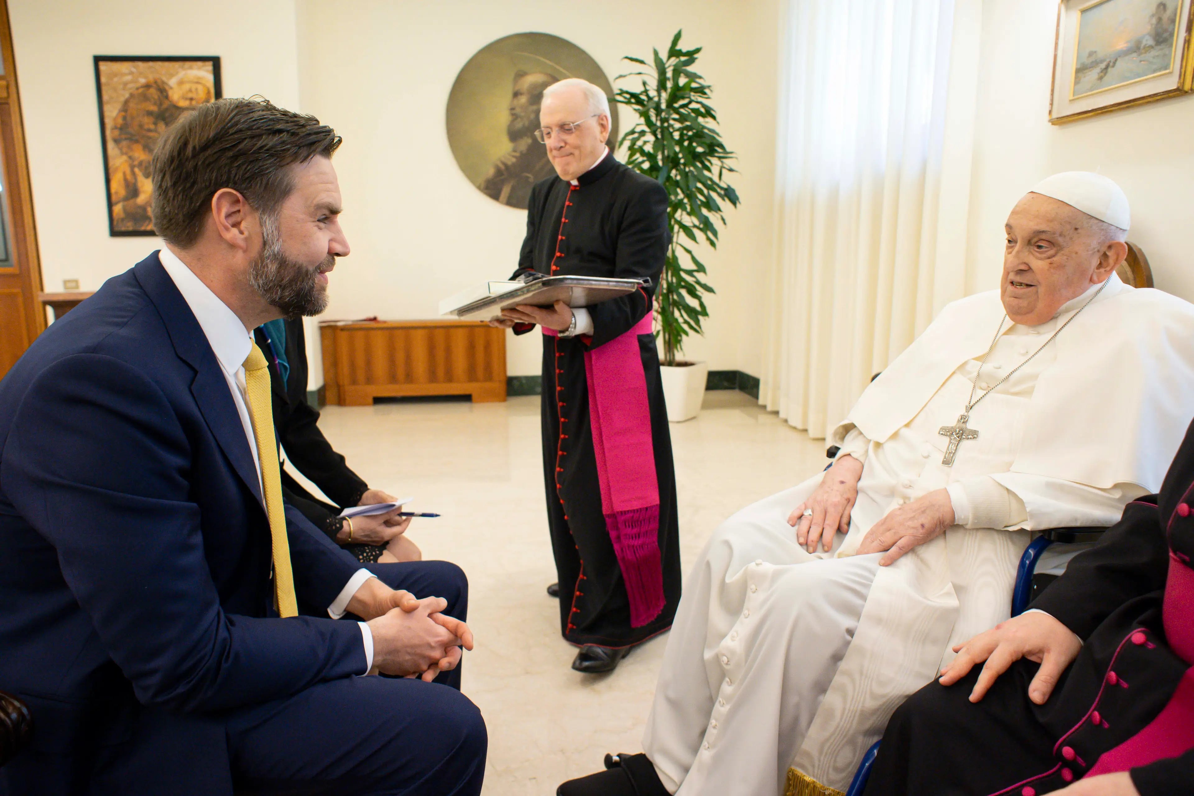 JD Vance with Pope Francis over the weekend (Vatican Media via Vatican Pool/Getty Images)