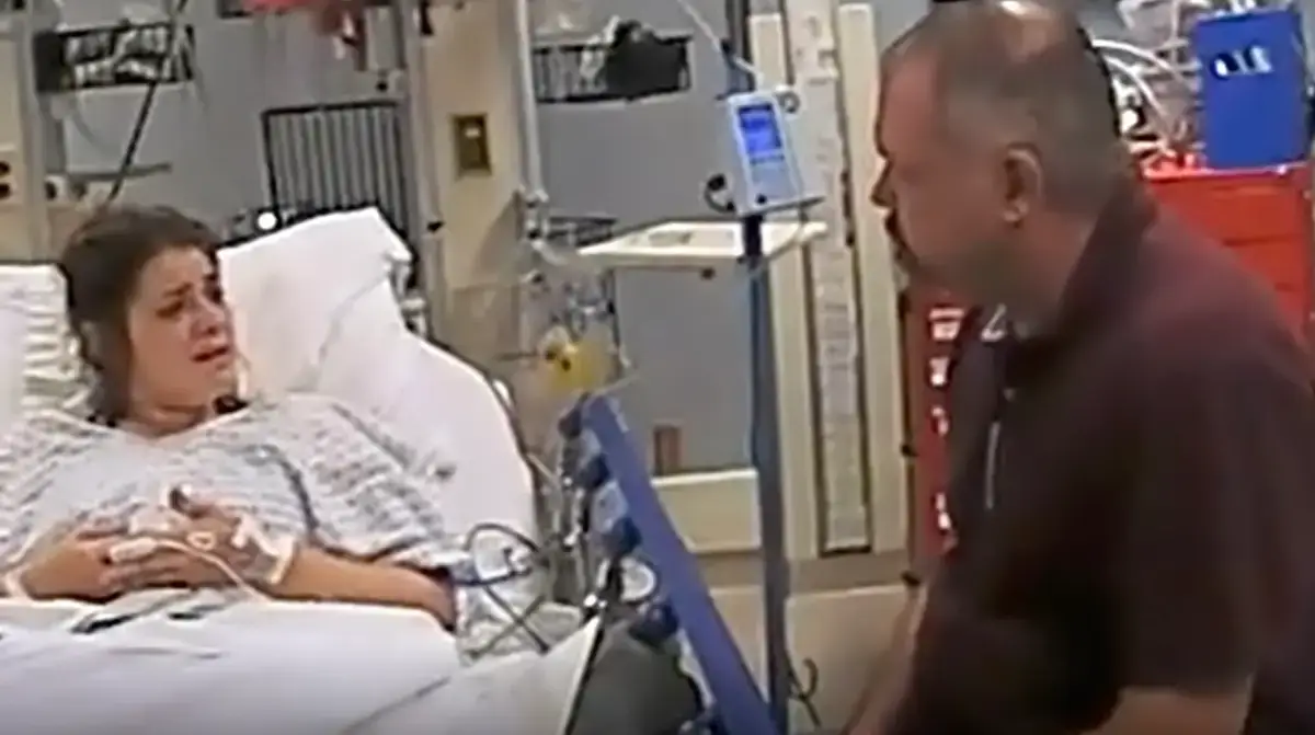 She was questioned by police in hospital. (Netflix)