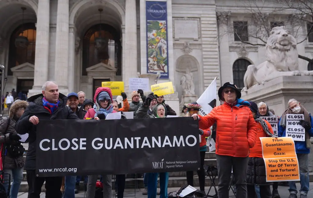 Peace activists called on Obama and Biden to close the camp (Selçuk Acar/Anadolu via Getty Images)