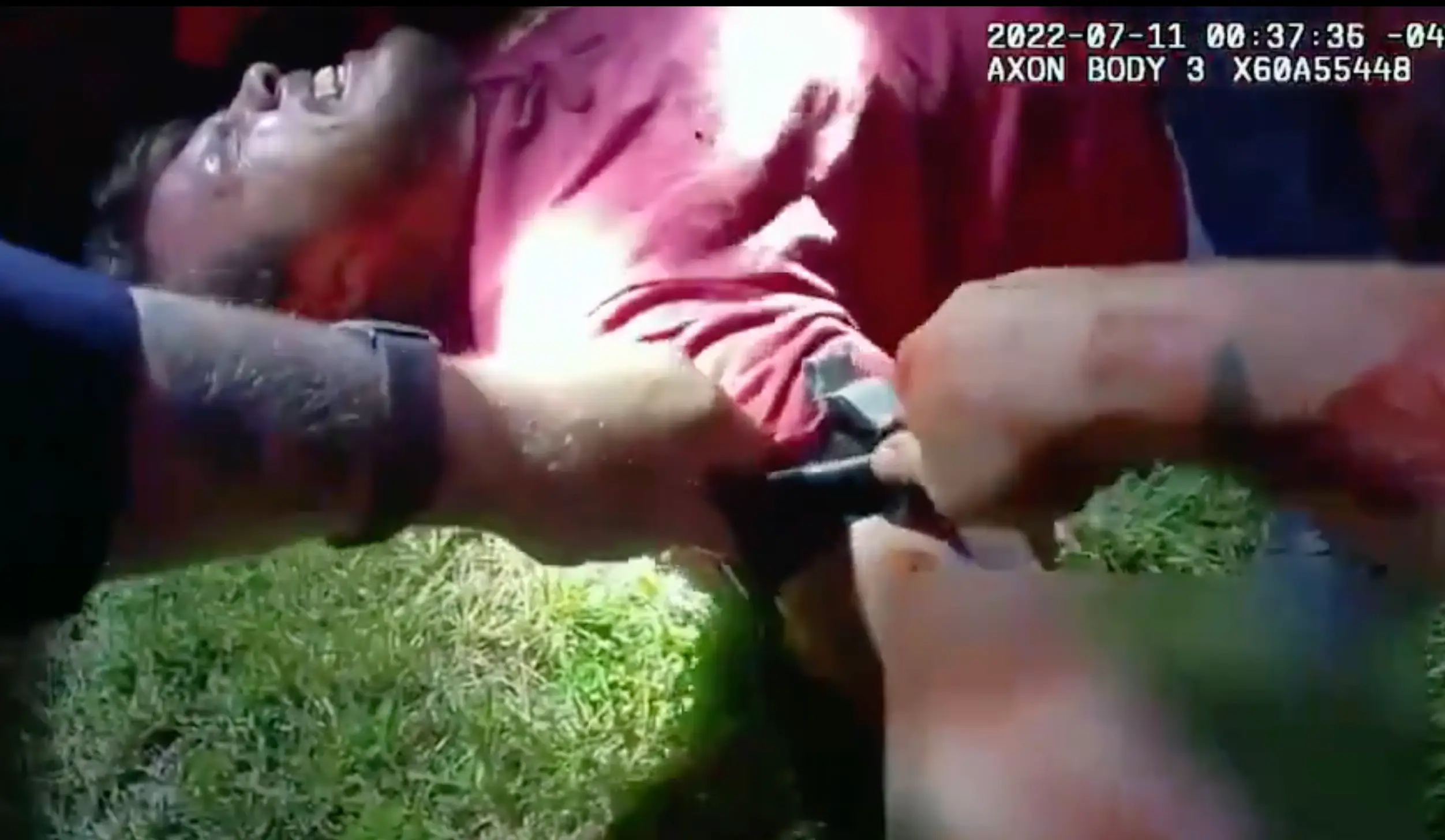 Nick Bostic suffered a few injuries after rescuing the children.(Indiana Police Department)