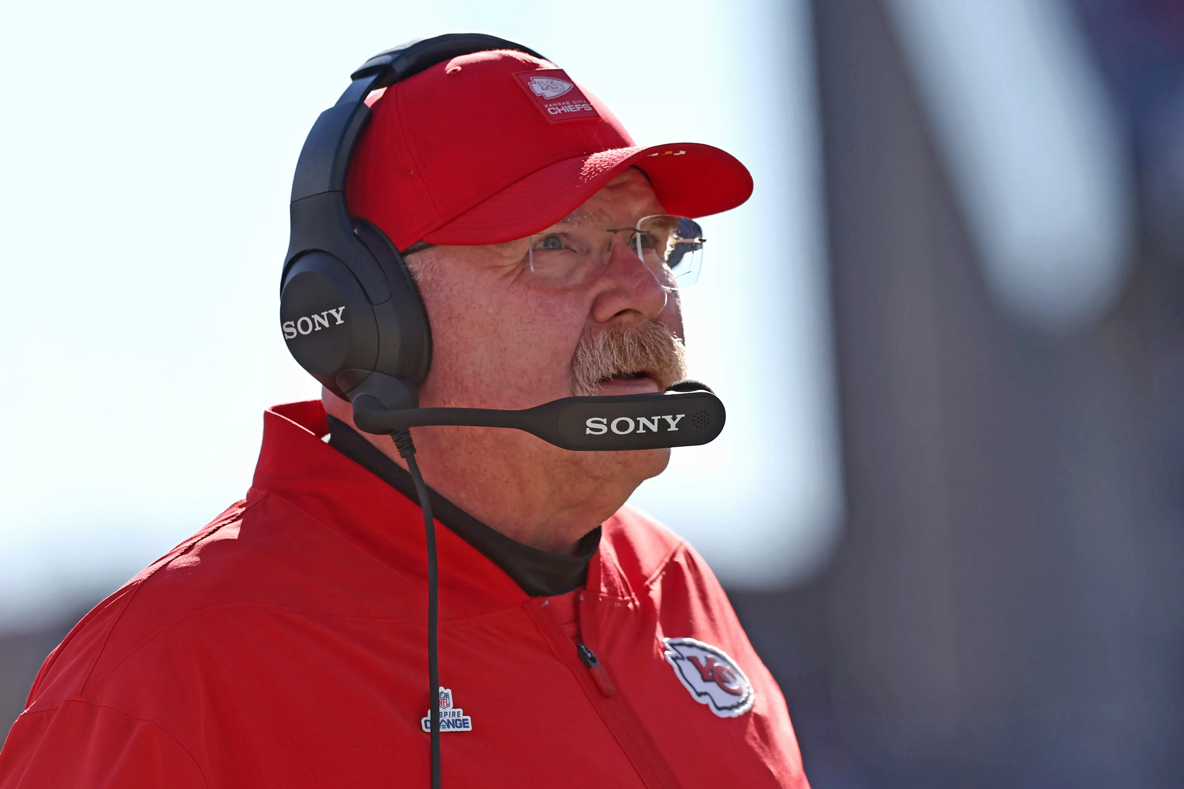 Coach Andy Reid shot down questions about Kelce's retirement (Justin Ford/Getty Images)