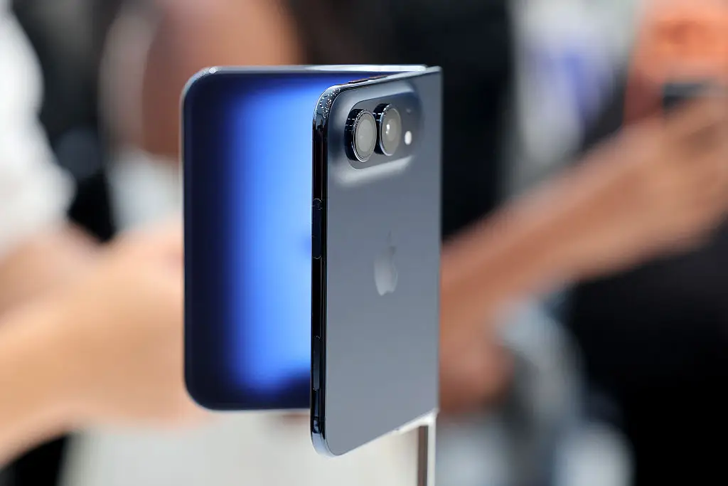 Apple unveiled its first and new foldable phone (Photo by Benjamin Fanjoy/Getty Images)