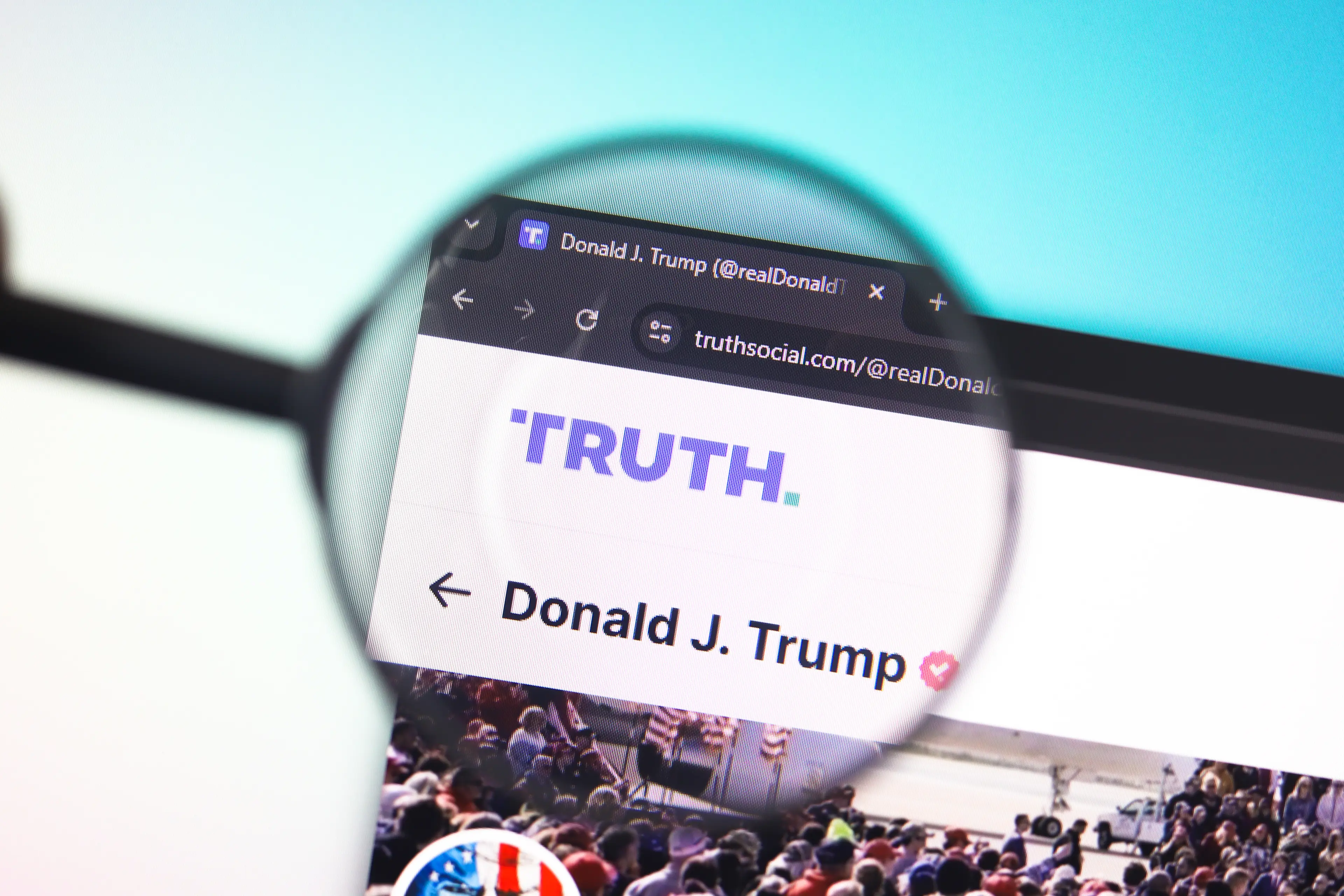 President Donald Trump issued the threat against Canada's infrastructure project on Truth Social (Thomas Fuller/NurPhoto via Getty Images)