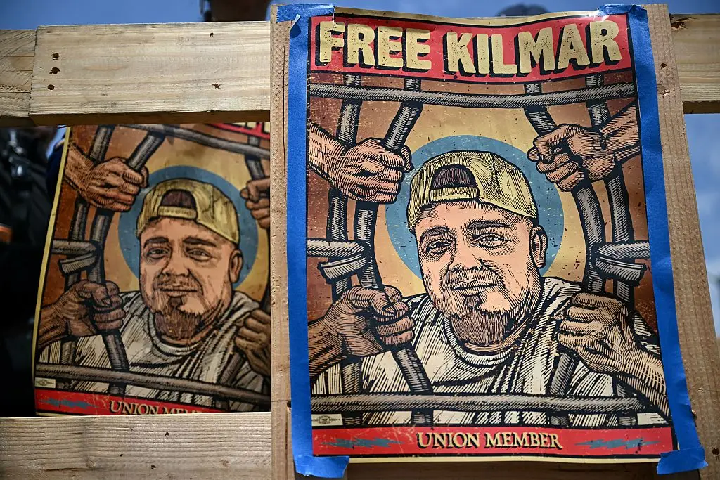 In March, Abrego Garcia was deported to CECOT alongside 22 other Salvadorians (PATRICK T. FALLON/AFP via Getty Images)